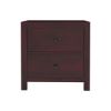 Picture of Petros Transitional Mahogany Wood 2 Drawer Nightstand