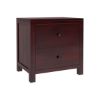 Picture of Petros Transitional Mahogany Wood 2 Drawer Nightstand