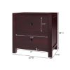Picture of Petros Transitional Mahogany Wood 2 Drawer Nightstand