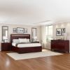 Picture of Anniston Transitional Mahogany Wood 4 Piece Storage Bedroom Set