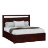 Picture of Anniston Transitional Style Solid Mahogany Wood Storage Platform Bed
