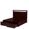Picture of Anniston Transitional Style Solid Mahogany Wood Storage Platform Bed