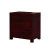 Picture of Anniston Transitional Style Solid Mahogany Wood 3 Drawer Nightstand