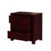 Picture of Anniston Transitional Style Solid Mahogany Wood 3 Drawer Nightstand