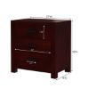 Picture of Anniston Transitional Style Solid Mahogany Wood 3 Drawer Nightstand