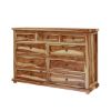 Picture of Larvik Rustic Solid Wood Bedroom Dresser With 9 Drawers