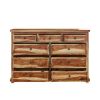 Picture of Larvik Rustic Solid Wood Bedroom Dresser With 9 Drawers