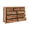 Picture of Larvik Rustic Solid Wood Bedroom Dresser With 9 Drawers