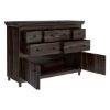 Picture of Jerold Modern Rustic Solid Hardwood 6 Drawer Dresser