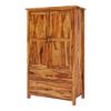 Picture of Healdsburg Farmhouse Solid Wood Large Wardrobe Armoire With Drawers