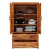 Picture of Healdsburg Farmhouse Solid Wood Large Wardrobe Armoire With Drawers