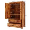 Picture of Healdsburg Farmhouse Solid Wood Large Wardrobe Armoire With Drawers