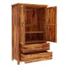 Picture of Healdsburg Farmhouse Solid Wood Large Wardrobe Armoire With Drawers