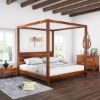 Picture of Osteen Contemporary Solid Wood 4 Piece Bedroom Set