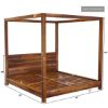 Picture of Osteen Contemporary Solid Wood Low Profile Canopy Bed