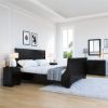 Picture of Majorca Contemporary 4 Piece Solid Wood Sleigh Bedroom Set