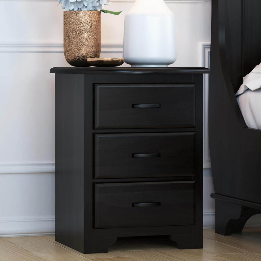 Picture of Majorca Contemporary  Solid Wood 3 Drawer Nightstand