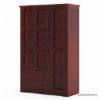 Picture of Carina Modern Solid Mahogany Wood Large Clothing Armoire Wardrobe
