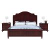 Picture of Iowa Traditional Style Mahogany Wood Platform Bed Frame