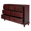 Picture of Iowa Traditional Style Mahogany Wood 7 Drawer Dresser