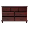 Picture of Iowa Traditional Style Mahogany Wood 7 Drawer Dresser