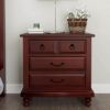 Picture of Iowa Traditional Style Mahogany Wood 3 Drawer Nightstand