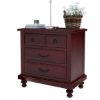 Picture of Iowa Traditional Style Mahogany Wood 3 Drawer Nightstand