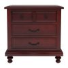 Picture of Iowa Traditional Style Mahogany Wood 3 Drawer Nightstand