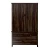Picture of Bozeman Rustic Solid Wood Wardrobe Large Armoire With Drawers