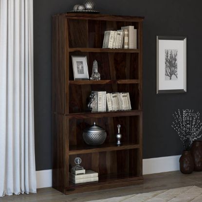 Picture of Kiana Real Wood Contemporary Freestanding 5 Shelf Home Office Bookcase