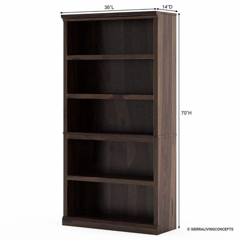 Kiana Solid Wood Modern Home Office Bookcase (70