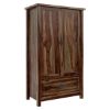 Picture of Kivalina Rustic Solid Wood Armoire Closet With Shelves And Drawer