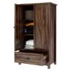 Picture of Kivalina Rustic Solid Wood Armoire Closet With Shelves And Drawer