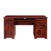 Picture of Poston Rustic Solid Wood 4 Drawer 62 Inch Large Home Office Computer Desk