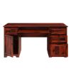Picture of Poston Rustic Solid Wood 4 Drawer 62 Inch Large Home Office Computer Desk