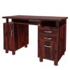 Picture of Picacho Solid Wood Home Office Computer Desk With Keyboard Tray