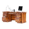 Picture of Ansonville Solid Wood Dual Sided Storage Large Home Office Executive Desk