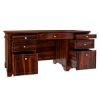 Picture of Victorian Style Rustic 66 Inch Solid Wood Home Office Executive Desk