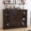Picture of Calpella Solid Wood Glass Door Rustic Sideboard with Drawer