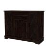 Picture of Calpella Solid Wood Glass Door Rustic Sideboard with Drawer