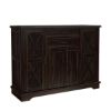 Picture of Calpella Solid Wood Glass Door Rustic Sideboard with Drawer