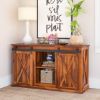 Picture of Centerville Solid Wood Sliding Door Rustic Sideboard