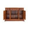 Picture of Carlsbad Rustic Solid Wood 3 Drawer Large Sideboard