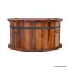 Picture of Friant Rustic Top Open Round Coffee Table With Storage