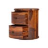 Picture of Friant Rustic Solid Wood 2 Drawer Round End Table