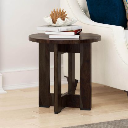 Picture of Amargosa Rustic Solid Wood Round End Table