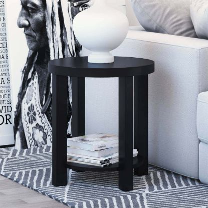 Picture of Zayante Rustic Solid Wood 2 Tier Round End Table