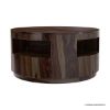 Picture of Ladonia Solid Wood 36 Inch Round Coffee Table With Shelves