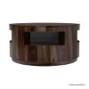 Picture of Ladonia Solid Wood 36 Inch Round Coffee Table With Shelves