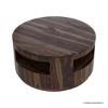 Picture of Ladonia Solid Wood 36 Inch Round Coffee Table With Shelves